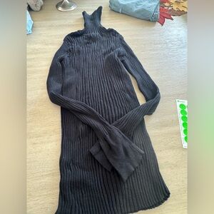 Ost‎ Black Ribbed Knit Dress